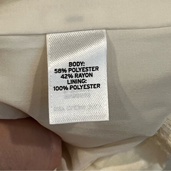 Tildon size 6 cream tone one tone plaid skirt academia - Picture 8 of 8